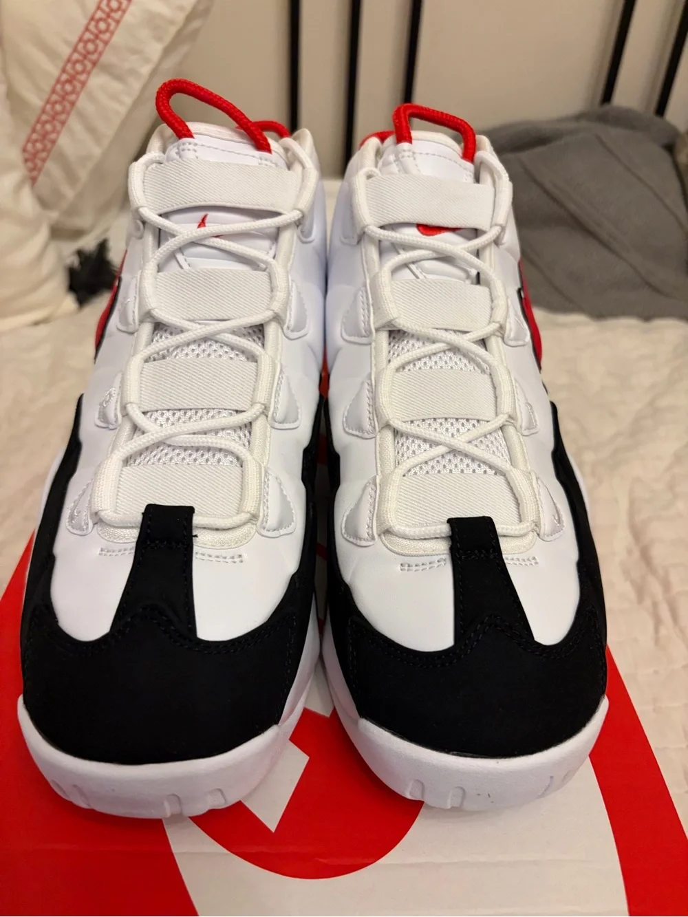 Nike White/Black/Red Air Max Uptempo '95. Size 10.5.
